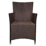 Korbsessel Polyrattan Aluminium schwarz